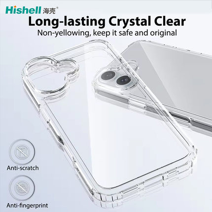 Scratch Resistant Anti Slip Back Cover Compatible with iPhone 16 - Transparent