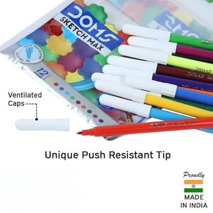 Click to open expanded view Doms 12 Shades Water Color Sketch Pens Pack of 5| Useful in Drawing For School Children Student| Best Birthday Gift