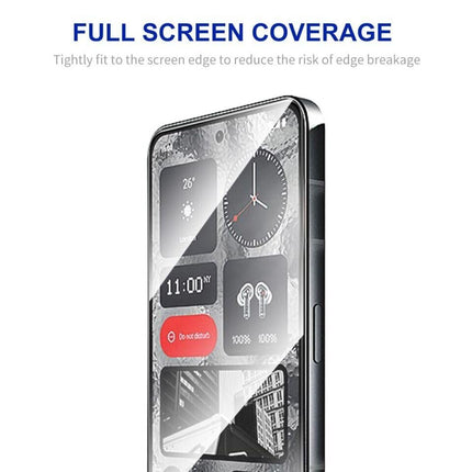 HC® Tempered Glass for Nothing Phone 2 Tempered Glass Screen Protector Guard (Black) Full Screen Coverage Nothing Phone 2 Glass Guard