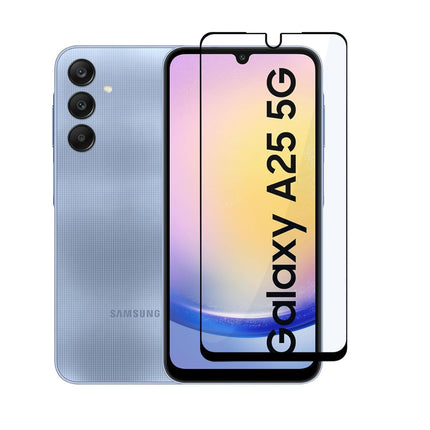 HC Tempered Glass for Samsung Galaxy A25 (5G) | Screen Protector Full HD Quality Tempered Glass Anti-Scratch Edge to Edge Coverage with Easy Installation Kit (Black)
