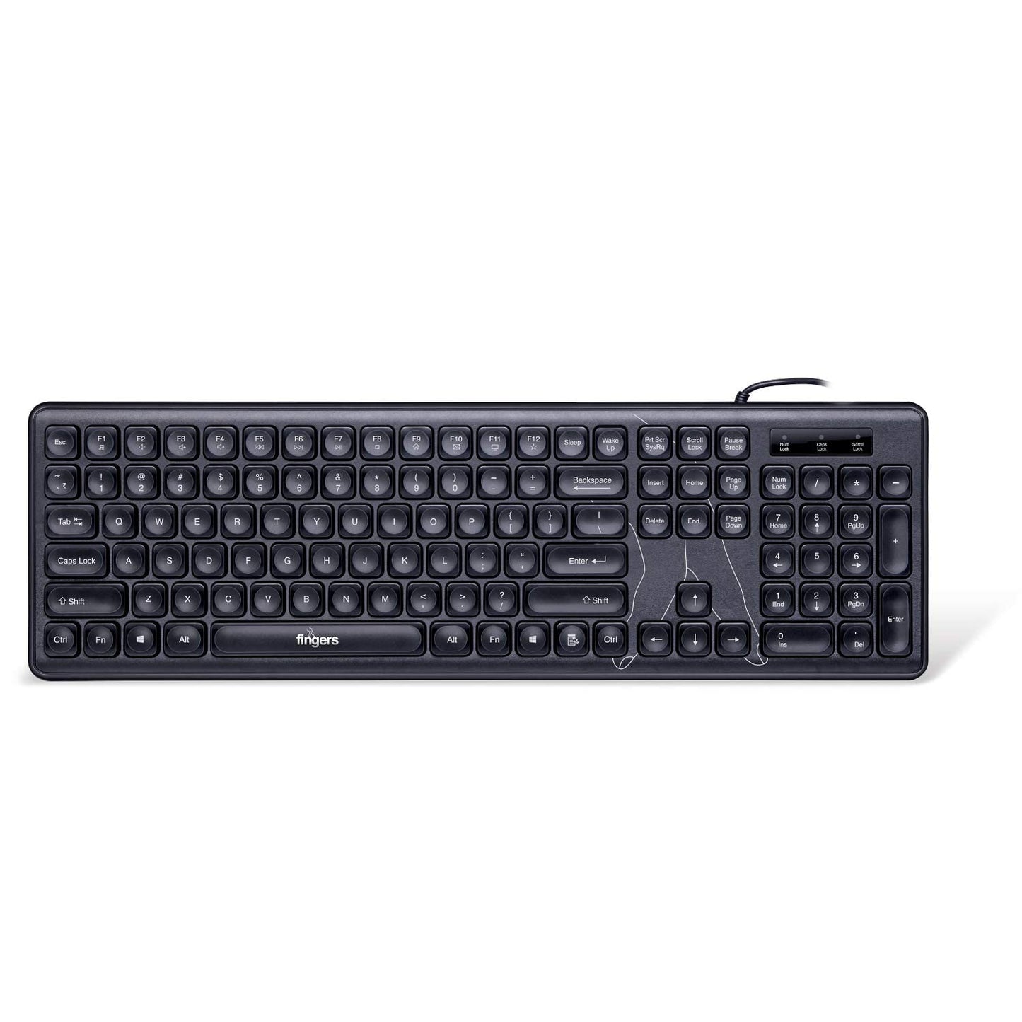 Fingers SuperClicks K4 Wired Multimedia USB Keyboard