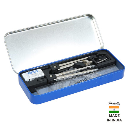 Doms Geommy Mathematical Drawing Instrument Box | Ensures Accuracy & Perfection | Geometry Box For Students | Set of 10 Instruments Pack of 1