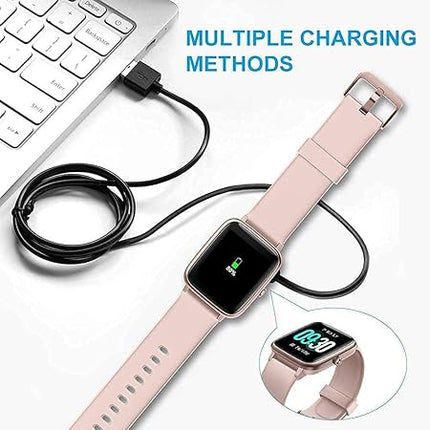 FIRE BOLTT Smartwatch USB All Type Charging Charger Compatible with Boat, Fire Boltt, Noise, Dizo, beatXP, Fast-Track & All 2 Pin Charger Watches (Cable Only)
