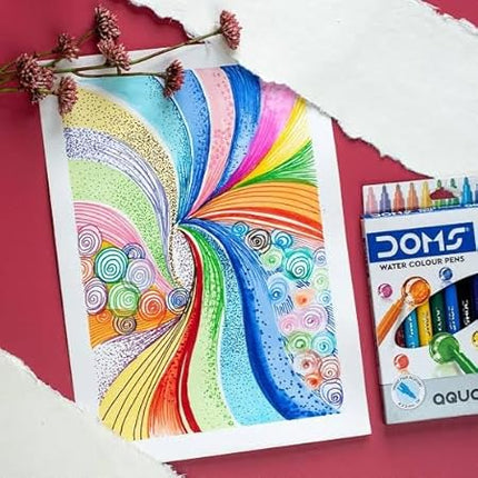 Click to open expanded view Doms 12 Shades Water Color Sketch Pens Pack of 5| Useful in Drawing For School Children Student| Best Birthday Gift