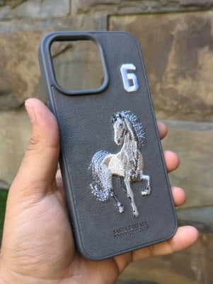 Santa Barbara Polo & Racquet Club ® Leather Boris Case For Apple iPhone 12 Mini White