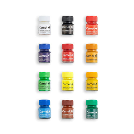 Camel Student Poster Color - 10Ml Each, 12 Shades, Multicolor
