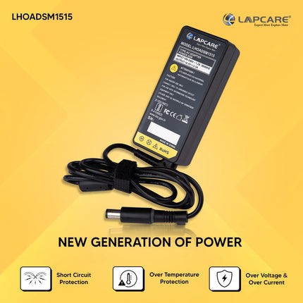 Enter BIS Certified 65W, 18.5V/3.5A, 3 Pin High-Efficiency AC Laptop Charger/Adapter for HP Laptops (Without Power Cord)