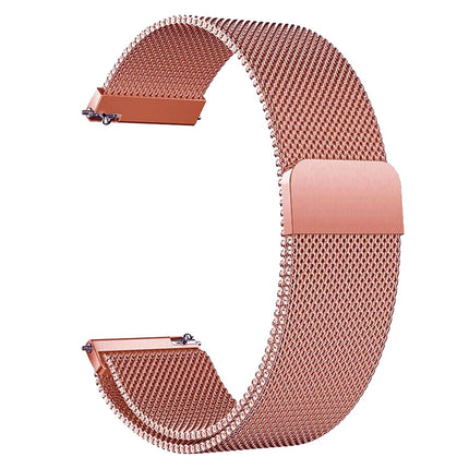 Watch Strap Magnetic Loop 22mm Compatible with Boat /Fire boult / Noise Watch Smartwatch Luxury Metal Chain Band Rose Gold Pink