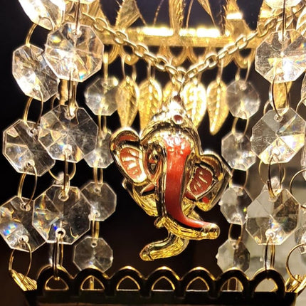 Ganesh ji Hanging Led Lamp - Hanging Ceiling Decorative Lamp for Living Room, Pooja Room Golden 20 Watts Stone Look lamp