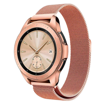 Watch Strap Magnetic Loop 22mm Compatible with Boat /Fire boult / Noise Watch Smartwatch Luxury Metal Chain Band Rose Gold Pink