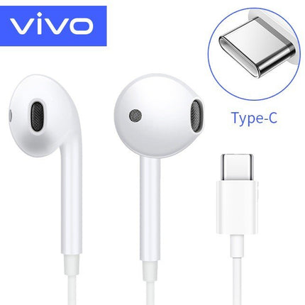 vivo Smart Wired Type C Earphone with Mic for Calling,HD bass Wired  (White, In the Ear)