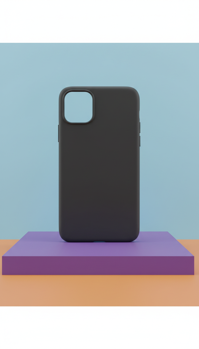 Sleek silicone phone case in bold color