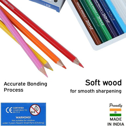 DOMS Non-Toxic Colour Pencil Set in Cardboard Box - 12 Shades