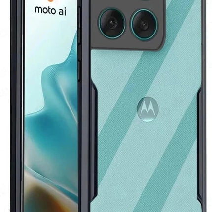 HumpyCase Camera Protection Soft Back Cover for Motorola Moto Edge 60 Pro - Black