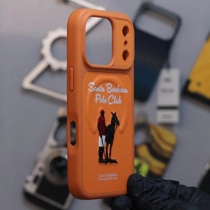 Santa Barbara Questa Series Leather Magsafe Case Orange