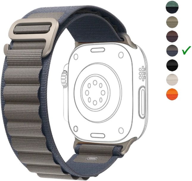 Apple Watch Loop Nylon Band for 42,44,45,49(mm) Smart Watch Strap  (Blue)