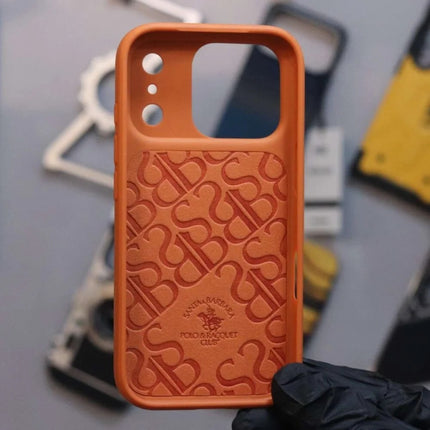 Santa Barbara Questa Series Leather Magsafe Case Orange