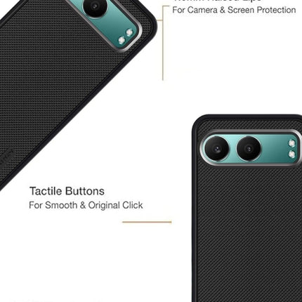 Dsfinest Back Cover Case for OnePlus Nord 4 5G Slim & Lightweight | Ultra-Premium Dotted Design | Camera Protection Bump | Fabric Texture Back Case Cover OnePlus Nord 4 5G [PC & TPU, Black]