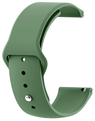 HC Soft Silicone Smart-Watch Strap - Watchband Straps Silicone Belt Replacement Compatible with Boat Watch Flash | Green 18/19 mm