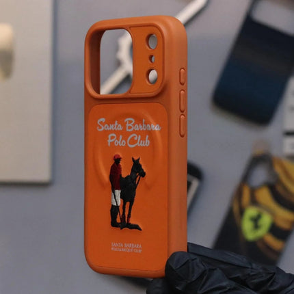 Santa Barbara Questa Series Leather Magsafe Case Orange