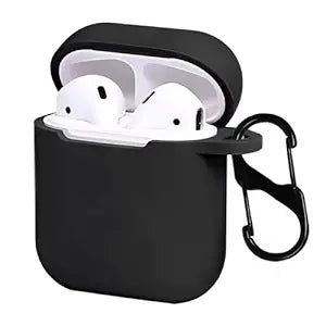 Silicone Soft Case Cover with Keychain for AirPods