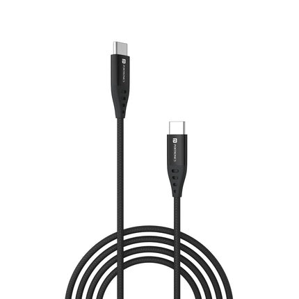 Portronics Konnect C1 20W PD Type C to Type C Unbreakable Data & Charging Cable, Nylon Braided with Metal Heads, 1M Length