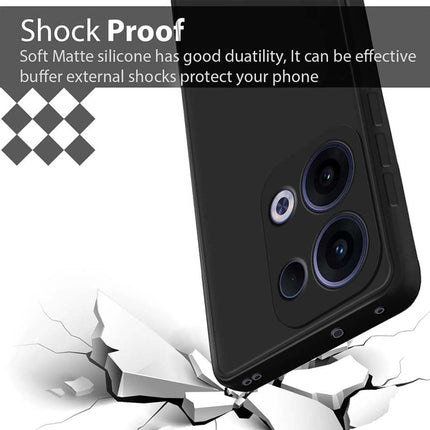 Oppo K13 5G| Camera Bump Protection | Matte Soft Silicon Flexible | All Side Shock Proof Rubberised Back Case Cover for Oppo K13 5G (Black)