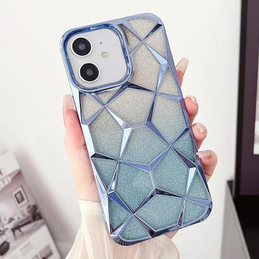 Colourfull Diamond Cut Pattern Back Cover for Apple iPhone Soft Silicon with Slim Fit Compatible with Apple iPhone