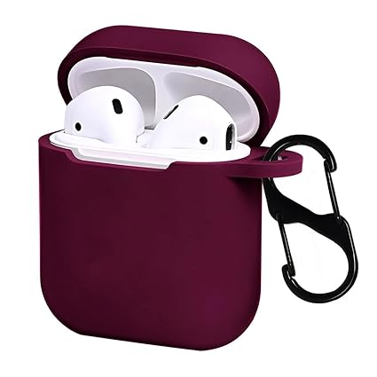 Silicone Soft Case Cover with Keychain for AirPods