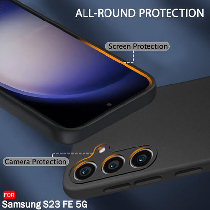 Samsung Galaxy S23 FE 5G | Slim Fit Protective Design | Ultra Matte Finish | Camera Protection Bump | Soft Silicon Back Cover Case for Samsung S23 FE 5G (Black)