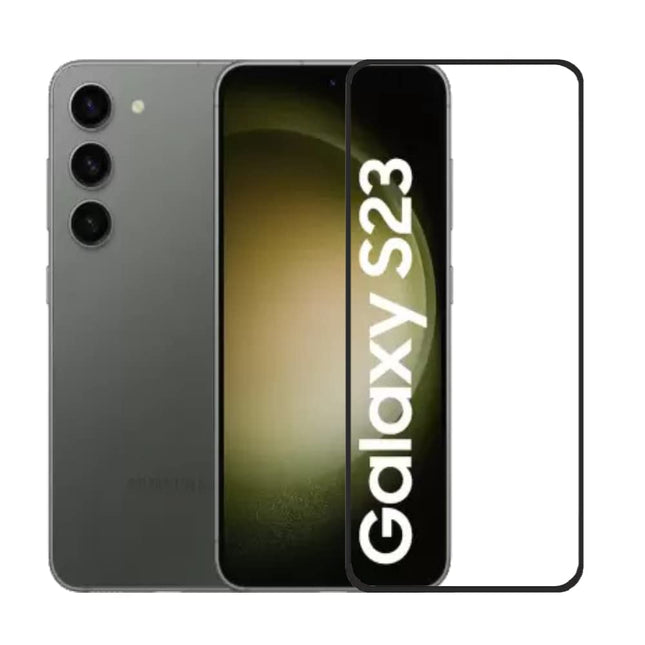 HC® Tempered Glass for SAMSUNG Galaxy S23 5G Screen guard Full HD Quality Edge to Edge Coverage (BLACK) (Pack of 1)