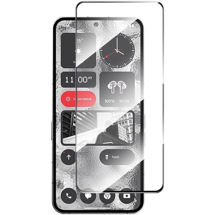 HC® Tempered Glass for Nothing Phone 3A Tempered Glass Screen Protector Guard (Black) Full Screen Coverage Nothing Phone 3A Glass Guard