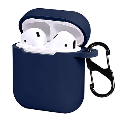 Silicone Soft Case Cover with Keychain for AirPods