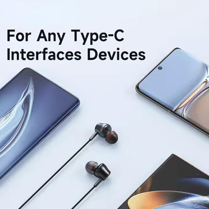 ModishOmbre UNI C Earphones | Deep Bass, USB-C Wired Earbuds | Premium Comfort Fit, in-Line Microphone for Clear Calls | Universal Compatibility