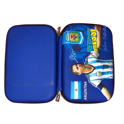 Messi Pencil Case -Pencil Box Pouch Football 3D EVA Messi/Ronaldo Pencil Box/Neymar Pencil Box Christmas Gift Secret Santa