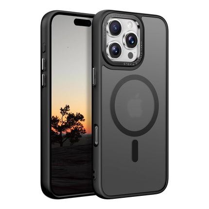 HC Shockproof Clear Hybrid Armor Compatible with MagSafe Accessories for iPhone 16 Pro Max Case, iPhone 16 Pro Max (6.9 inch) Back Cover (PC & TPU, Black Bumper)
