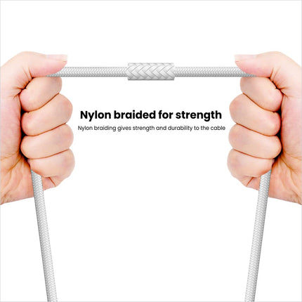 Portronics Konnect C1 20W PD Type C to Type C Unbreakable Data & Charging Cable, Nylon Braided with Metal Heads, 1M Length