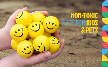 Smiley Soft Balls Cute Funny Yellow Emoji Happy Smiley Face Squeeze Sponge Balls, Yellow Emoji Face Fun Ball, Stress Relief Ball (Pack of 1).