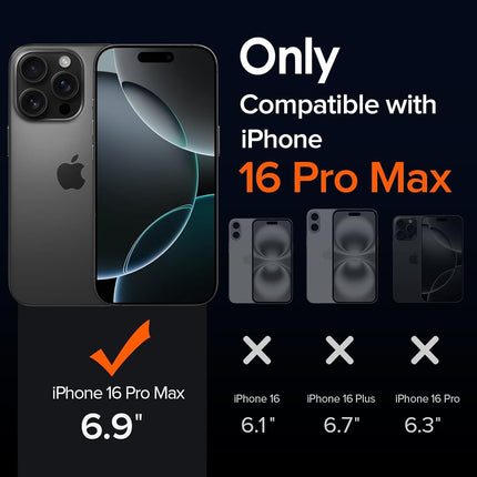 HC Shockproof Clear Hybrid Armor Compatible with MagSafe Accessories for iPhone 16 Pro Max Case, iPhone 16 Pro Max (6.9 inch) Back Cover (PC & TPU, Black Bumper)