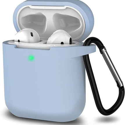 Silicone Soft Case Cover with Keychain for AirPods