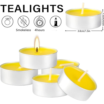 10 Candles | Tea Light Wax Candles Unscented Long Lasting Candles Dripless Paraffin Tea Candles for Diwali Diya, Deepawali, Weddings, Christmas, Birthday, Home Decor Candle