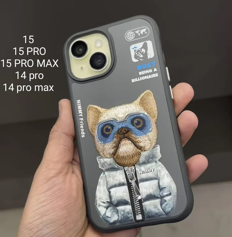 Nimmy Jacket Cool Cute Embroidery Case Cover- For iPhone – Humpy