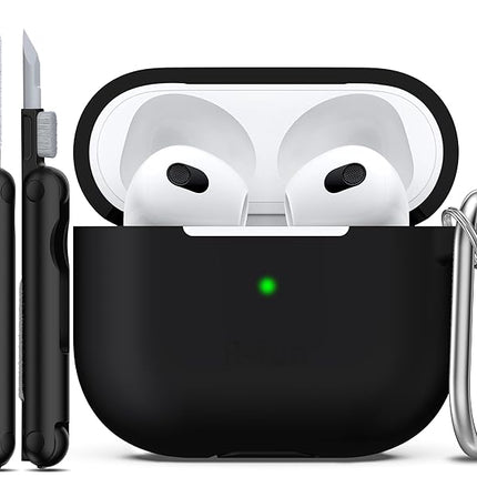 Silicone Soft Case Cover with Keychain for AirPods