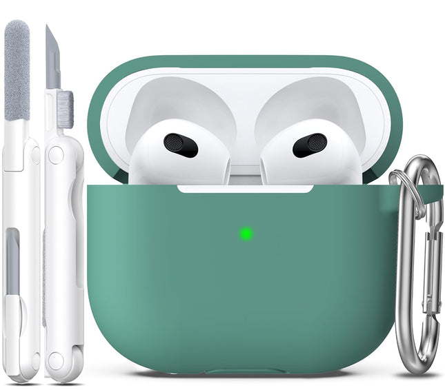 Silicone Soft Case Cover with Keychain for AirPods