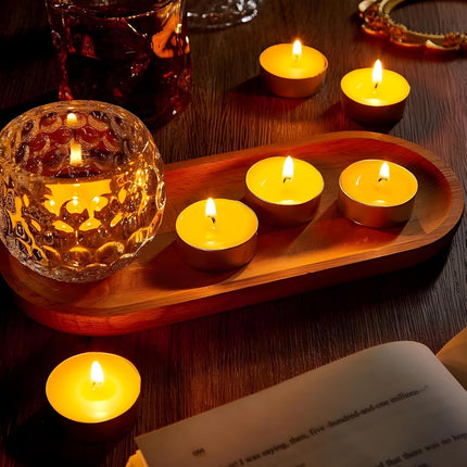 10 Candles | Tea Light Wax Candles Unscented Long Lasting Candles Dripless Paraffin Tea Candles for Diwali Diya, Deepawali, Weddings, Christmas, Birthday, Home Decor Candle
