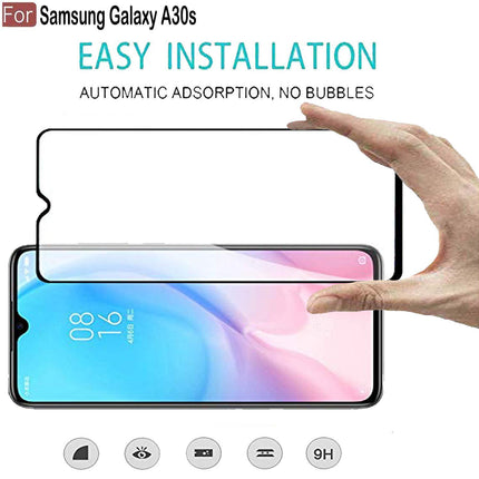 HC Tempered Glass for Samsung Galaxy M21 / M30s / M30 / A30s / M21 (2021) Edition | Screen Protector Full HD Quality Tempered Glass Anti-Scratch Edge to Edge Coverage with Installation Kit (Black)