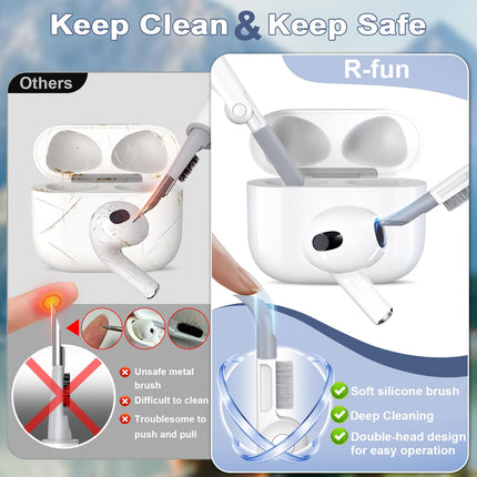 Silicone Soft Case Cover with Keychain for AirPods