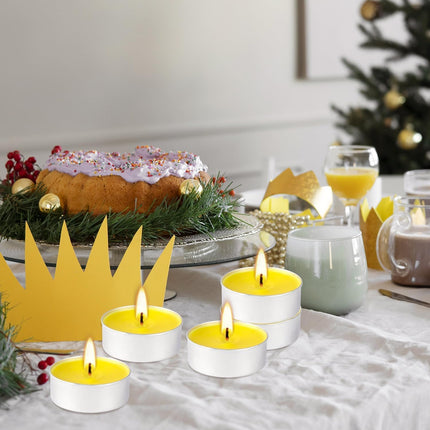 10 Candles | Tea Light Wax Candles Unscented Long Lasting Candles Dripless Paraffin Tea Candles for Diwali Diya, Deepawali, Weddings, Christmas, Birthday, Home Decor Candle
