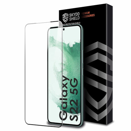HC® Gorilla Tempered Glass Compatible with Samsung Galaxy S22  | Edge to Edge Coverage | Black