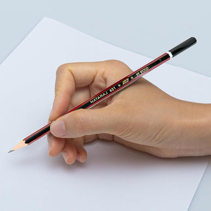 Nataraj  Pencils | Round Shape For Easy Holding & Comfort | Free Eraser & Sharpner With Each Box | Dark & Neat Handwriting | Pack Of 10 Pcs X 3 Box, Grey